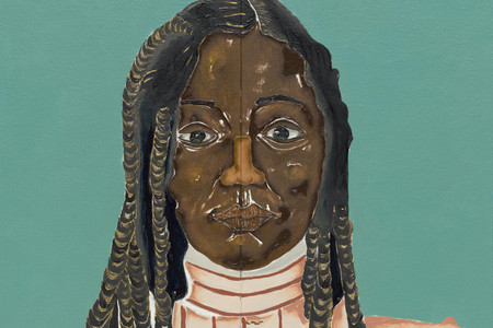 Dalton Paula. Liberata. 2020. Oil, pencil, and gold leaf on two joined canvases, 24 × 17 11/16" (61 × 45 cm). Gift of Marie-Josée and Henry R. Kravis in honor of Peter Reed. © Dalton Paula
