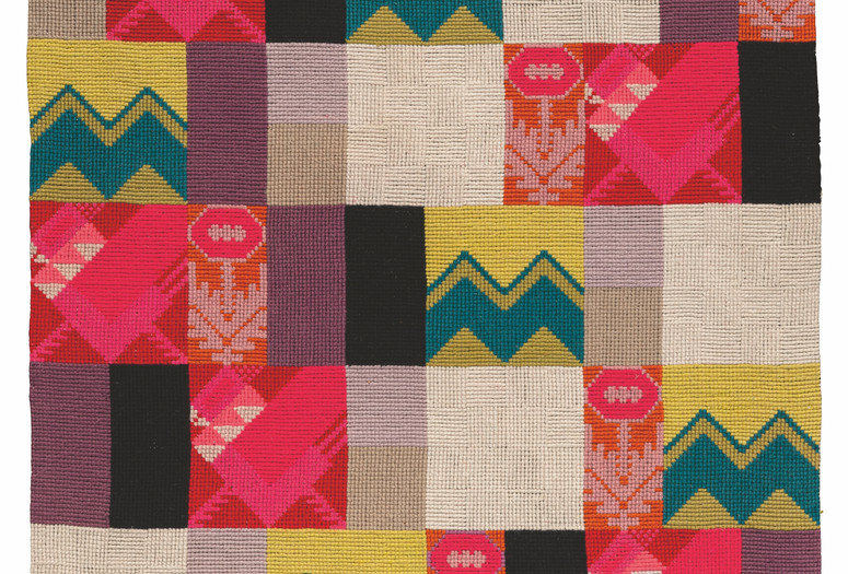 Sophie Taeuber-Arp. Cushion panel. 1916. Wool on canvas. Museum für Gestaltung, Zürcher Hochschule der Künste, Zurich. Decorative Arts Collection. Courtesy Museum für Gestaltung Zürich, ZHdK