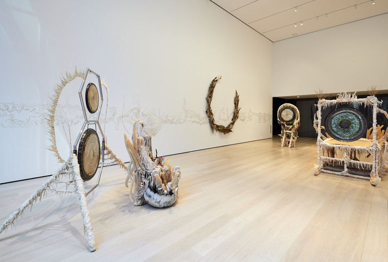 Installation view of the gallery "Guadalupe Maravilla: Luz y Fuerza" in the exhibition "Collection 1970s–Present,” October 30, 2021 - October 30, 2022. The Museum of Modern Art, New York. Digital Image © 2021 The Museum of Modern Art, New York. Photo by David Almeida