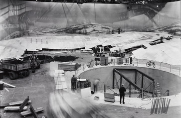 Robert Cumming. Snow Scene Under Construction; Feature Film, “It’s a Wonderful Life” - Stage # 12. 1977. Gelatin silver print, 7 11/16 × 9 3/4" (19.5 × 24.8 cm). The Museum of Modern Art, New York. Gift of Albert Dorskind. © Robert Cumming/Licensed by VAGA, New York. Photo: John Wronn