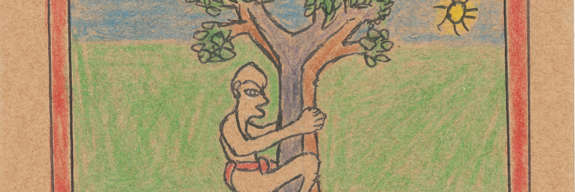 Frédéric Bruly Bouabré. « GBRÉ=GBLÉ » N° 118 from Alphabet Bété. 1991. Colored pencil, pencil, and ballpoint pen on board, 3 7/8 × 5 7/8" (9.8 × 14.9 cm). The Museum of Modern Art, New York. The Jean Pigozzi Collection of African Art