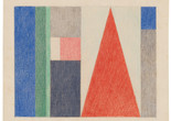 Sophie Taeuber-Arp. Large Triangle: Vertical-Horizontal Composition. 1916. Colored pencil and pencil on paper, 7 5/8 × 9 5/16" (19.3 × 23.6 cm). Stiftung Arp e.V., Berlin