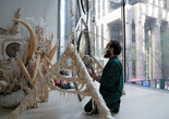 Image of Guadalupe Maravilla Sound Bath performance. 2021 at The Museum of Modern Art, New York. Digital Image ©️ 2021 The Museum of Modern Art, New York. Photo by Julieta Cervantes.