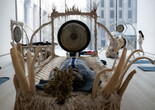 Image of Guadalupe Maravilla Sound Bath performance. 2021 at The Museum of Modern Art, New York. Digital Image © 2021 The Museum of Modern Art, New York. Photo by Julieta Cervantes.