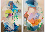 Suzanne Jackson. Wind and Water. 1975. Acrylic paint and pencil on canvas, two panels, each panel: 97 × 60" (246.4 × 152.4 cm). Acquired through the generosity of The Modern Women’s Fund, Alice and Tom Tisch, Anne and Joel Ehrenkranz, Marie-Josée and Henry R. Kravis, Michael S. Ovitz, Ronnie F. Heyman, and Pamela J. Joyner and Alfred J. Giuffrida