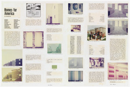 Dan Graham. Homes for America. 1966-67. Gelatin silver and chromogenic color prints, paint chip, felt-tip pen, and colored pencil on two boards, Each 39 15/16 × 33 1/4" (101.4 × 84.5 cm). Gift of Herman J. Daled