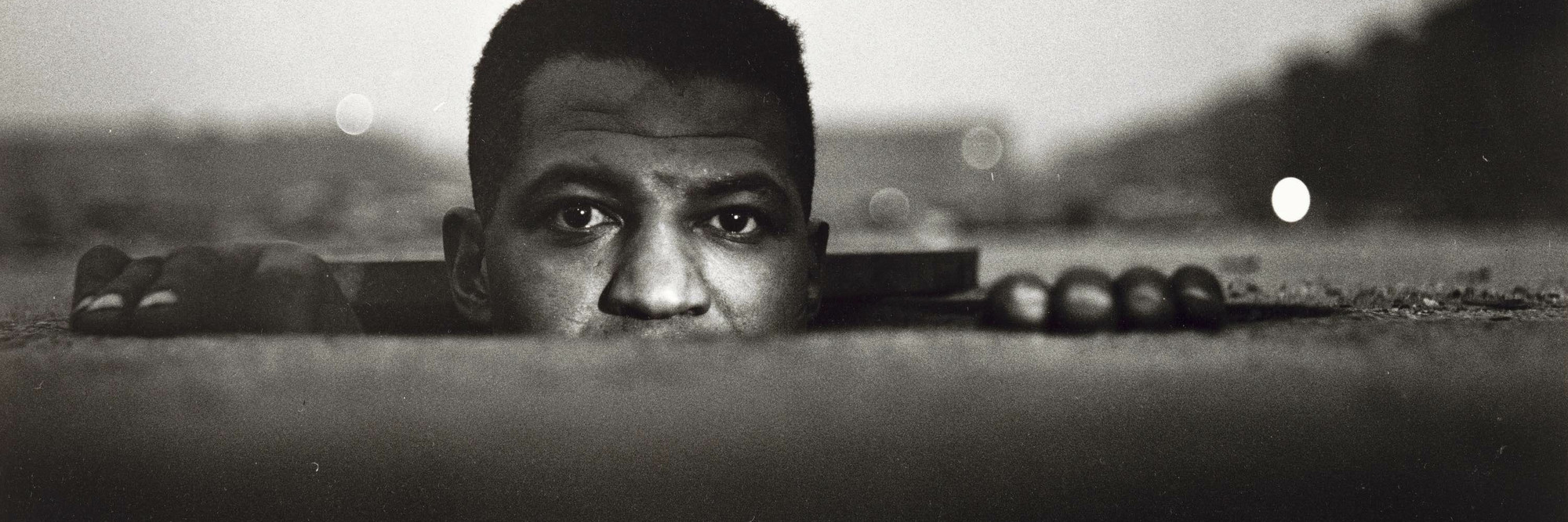 Gordon Parks. Emerging Man, Harlem, New York. 1952. Gelatin silver print, 8 7/16 x 12 7/8" (21.4 x 32.7 cm). Acquired through the generosity of The Friends of Education of The Museum of Modern Art and Committee on Photography Fund. © 2017 Gordon Parks Foundation