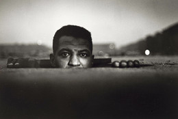 Gordon Parks. Emerging Man, Harlem, New York. 1952. Gelatin silver print, 8 7/16 x 12 7/8" (21.4 x 32.7 cm). Acquired through the generosity of The Friends of Education of The Museum of Modern Art and Committee on Photography Fund. © 2017 Gordon Parks Foundation
