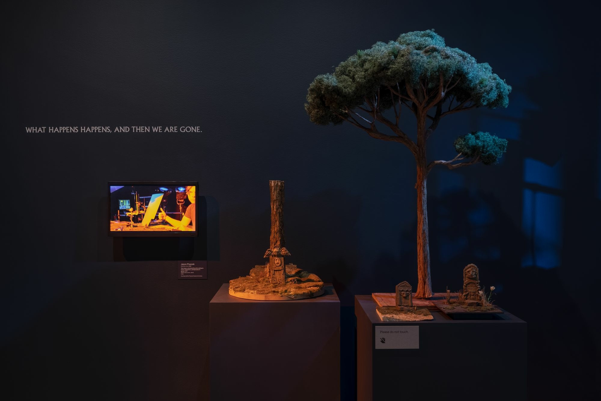 Carlo's tree. 2020; Geppetto's headstone. 2020; Spazzatura's headstone. 2021