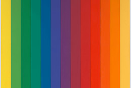 Ellsworth Kelly. Spectrum IV. 1967. Oil on canvas, 13 panels, 9' 9" × 9' 9" (297.2 × 297.2 cm). The Museum of Modern Art, New York. Mrs. John Hay Whitney Bequest and The Sidney and Harriet Janis Collection (both by exchange), and gift of Irving Blum. © 2023 Ellsworth Kelly