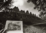 Leandro Katz. Uxmal, the House of the Doves. 1993. Gelatin silver print, 16 × 20" (40.6 × 50.8 cm). Promised gift of Patricia Phelps de Cisneros through the Latin American and Caribbean Fund in honor of May Castleberry. ©️ 2023 Leandro Katz