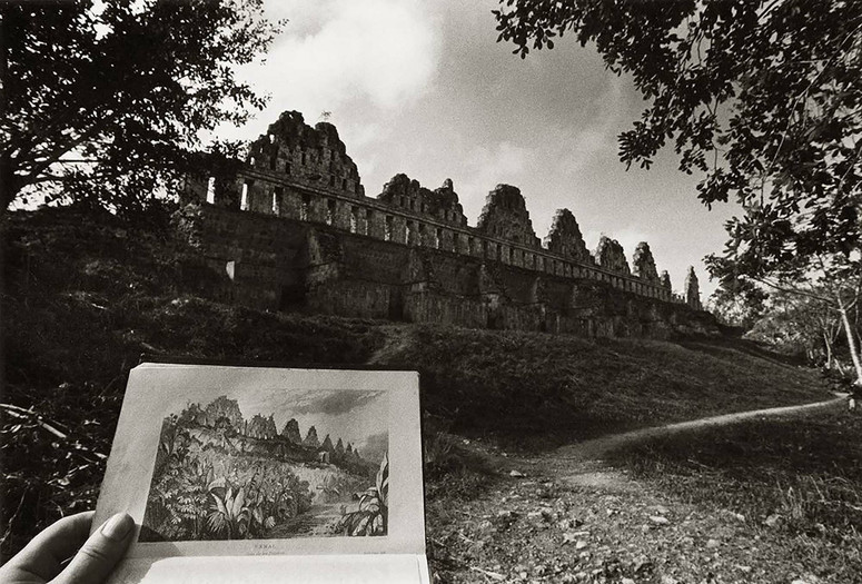 Leandro Katz. Uxmal, the House of the Doves. 1993. Gelatin silver print, 16 × 20" (40.6 × 50.8 cm). Promised gift of Patricia Phelps de Cisneros through the Latin American and Caribbean Fund in honor of May Castleberry. ©️ 2023 Leandro Katz