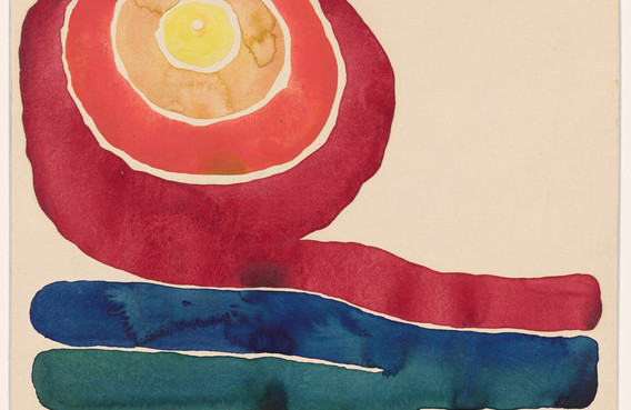 Georgia O’Keeffe. Evening Star No. III. 1917. Watercolor on paper on board: 8 7/8 x 11 7/8" (22.7 x 30.4 cm). The Museum of Modern Art, New York. Mr. and Mrs. Donald B. Straus Fund