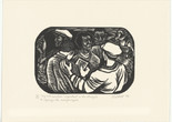 Elizabeth Catlett. My Role Has Been Important in the Struggle to Organize the Unorganized from the series The Black Woman. 1946, printed 1989. Linoleum cut from a series of 14 linoleum cuts, image: 6 × 9" (15.2 × 22.9 cm); sheet: 11 × 15" (27.9 × 38.1 cm). Acquired through the generosity of Erin and Peter Hess Friedland, and Modern Women’s Fund. © 2023 Elizabeth Catlett/Artists Rights Society (ARS), New York