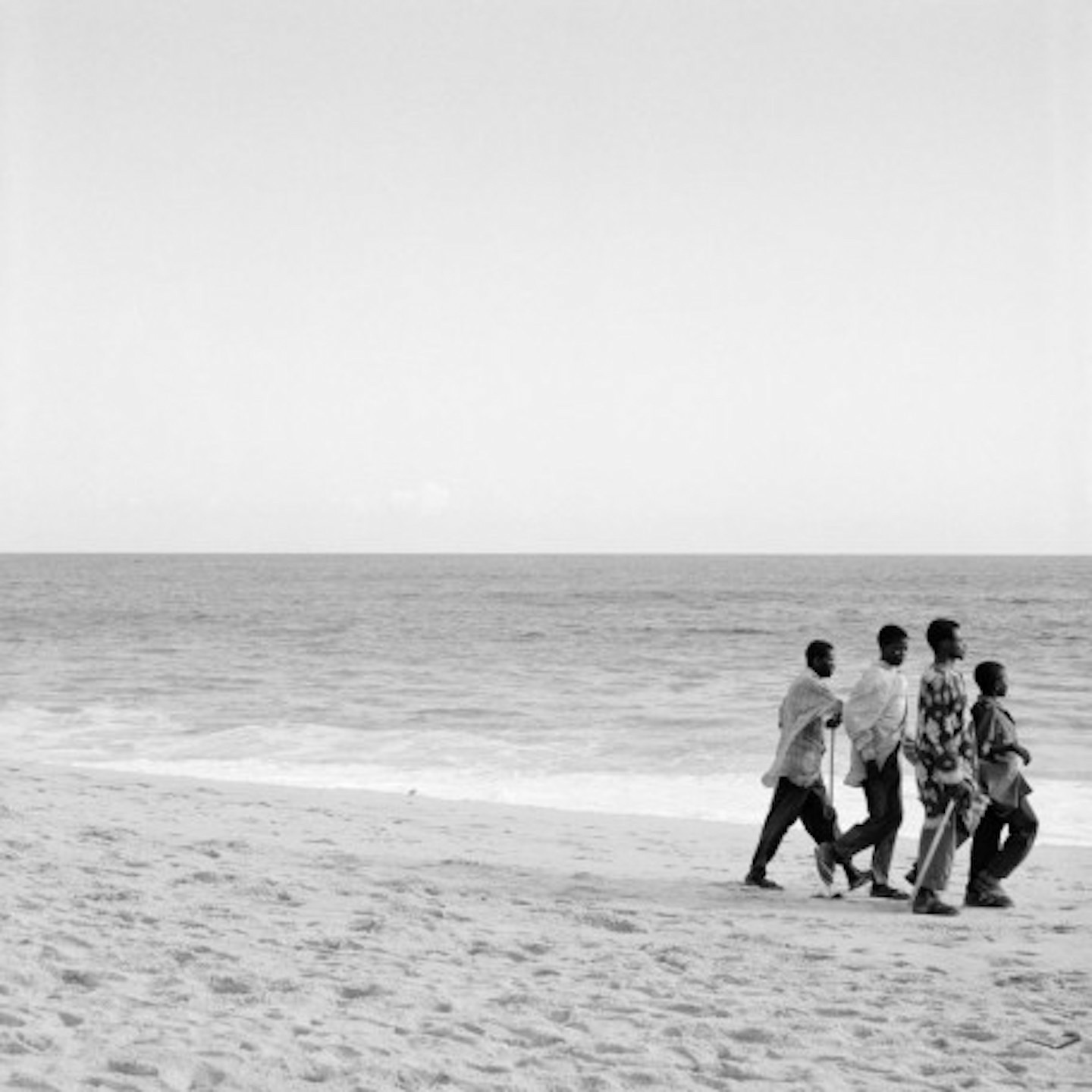 Akinbode Akinbiyi. *Bar Beach, Victoria Island, Lagos* from the series Sea Never Dry. 1999. Gelatin silver print, sheet: 39 3/8 × 39 3/8" (100 × 100 cm). Courtesy of the artist. © Akinbode Akinbiyi