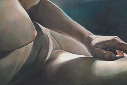 Joan Semmel. Night Light. 1978. Oil on canvas, 50 × 98" (127 × 248.9 cm). Gift of Jeffrey M. Resnick in honor of Zina W. Davis. © Joan Semmel. Used by permission