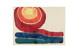 Georgia O’Keeffe. Evening Star No. III. 1917. Watercolor on paper mounted on board, 8 7/8 × 11 7/8" (22.7 × 30.4 cm). Mr. and Mrs. Donald B. Straus Fund. © 2023 Georgia O’Keeffe Museum/Artists Rights Society (ARS), New York