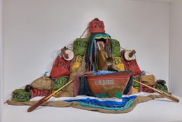 Daniel Lind-Ramos. El Viejo Griot (The Elder Storyteller). 2022–2023. Photo: Steven Paneccasio
