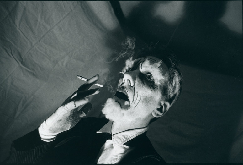 Hattie Hathaway as "The Blind Man" in Blacklips Performance Cult, Frankenstein Screen Tests, 1994