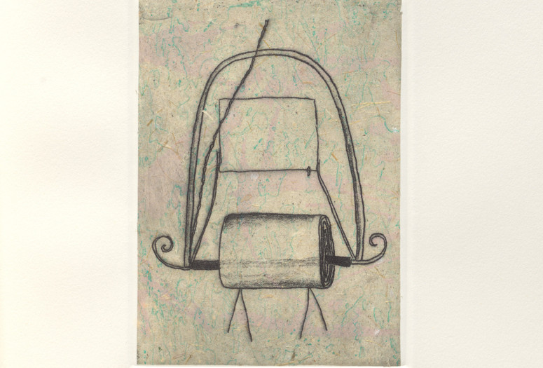 Philip Rantzer. Untitled from sometimes, not all the time. 1996. One from a bound album of seven etching and aquatints with chine collé, plate: 5 11/16 × 4 1/8" (14.5 × 10.4 cm); page: 11 5/16 × 9 1/8" (28.8 × 23.2 cm). The Museum of Modern Art, New York. Gift of Jacob and Yael Samuel