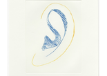 John Baldessari. Untitled from Six Ear Drawings (Complementary Colors). 2007. One from a portfolio of six photoengravings, printed in color, plate: 11 × 8 1/2" (28 × 21.5 cm); sheet: 16 1/2 × 13 1/2" (42 × 34.2 cm). Publisher: Edition Jacob Samuel, Santa Monica. Printer: Edition Jacob Samuel, Santa Monica. Edition: 25. The Museum of Modern Art, New York. Gift of Jacob and Yael Samuel in honor of Elsbieta von Espy. © 2023 John Baldessari