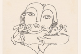 Cecilia Vicuña. Pensar es pesar (To Think Is to Weigh) from the series AMAzone Palabrarmas. 1978. Ink and pencil on paper, sheet: 8 1/2 × 11" (21.6 × 27.9 cm). The Museum of Modern Art, New York. Latin American and Caribbean Fund, Modern Women's Fund, gift of Agnes Gund, Amalia Amoedo, María Luisa Ferré Rangel (in honor of Cyril Meduña) and Juan Yarur Torres (in honor of Amalia Amoedo)