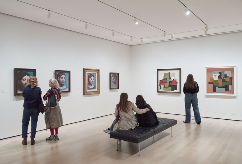 Installation view of Picasso in Fontainebleau, The Museum of Modern Art, New York, October 8, 2023–February 17, 2024. Photo: Gus Powell. Digital image © 2023 The Museum of Modern Art, New York. ​​All works © 2023 Estate of Pablo Picasso/Artists Rights Society (ARS), New York