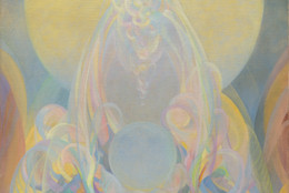 Agnes Pelton. The Fountains. 1926. Oil on canvas, 36 1/8 × 32" (91.8 × 81.3 cm). The Museum of Modern Art, New York. Gift of Joan H. Tisch (by exchange)