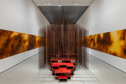 Montien Boonma. House of Hope. 1996–97. Herbs, spices, natural binders, cotton string, painted wood, and steel, 13' 1 1/2" × 9' 10 1/8" × 19' 8 1/4" (400 × 300 × 600 cm). The Museum of Modern Art, New York. Gift of Dakis and Lietta Joannou. © 2023 Montien Boonma. Courtesy of the Montien Boonma Estate