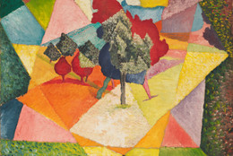 Diego Rivera. Cubist Landscape. 1912. Oil on canvas, 25 3/4 × 35 1/2" (65.4 × 90.2 cm). The Museum of Modern Art, New York. Gift of Elizabeth Meyer Lorentz. © 2024 Banco de México Diego Rivera Frida Kahlo Museums Trust, Mexico, D.F./Artists Rights Society (ARS), New York