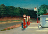 Edward Hopper. Gas. 1940. Oil on canvas, 26 1/4 × 40 1/4" (66.7 × 102.2 cm). Mrs. Simon Guggenheim Fund