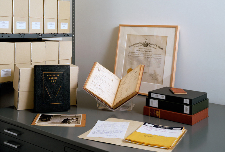 Documents in the Museum Archives, The Museum of Modern Art, New York, August 2004. Image © The Museum of Modern Art, New York