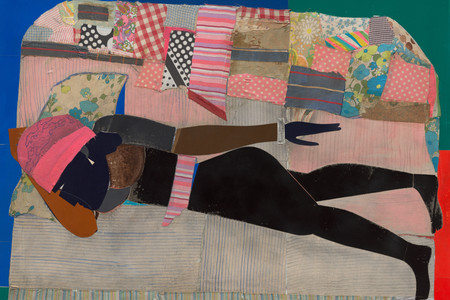 Romare Bearden. Patchwork Quilt. 1970. Cut-and-pasted fabrics, paper, and gelatin silver print with acrylic on board, 35 3/4 x 47 7/8" (90.9 x 121.6 cm). The Museum of Modern Art, New York. Blanchette Hooker Rockefeller Fund