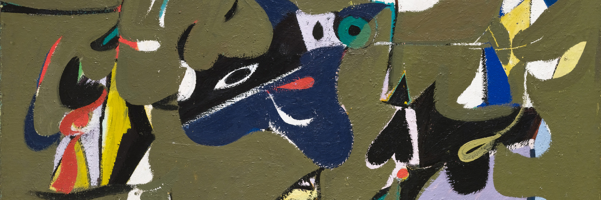 Arshile Gorky. Garden in Sochi. 1941. Oil on canvas, 44 1/4 × 62 1/4" (112.4 × 158.1 cm). The Museum of Modern Art, New York. Purchase Fund and gift of Mr. and Mrs. Wolfgang S. Schwabacher (by exchange). © 2024 The Arshile Gorky Foundation/Artists Rights Society (ARS), New York