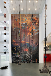 Installation view of the exhibition Otobong Nkanga: Cadence, October 10, 2024 - July 27, 2025. The Museum of Modern Art, New York. Photo: Emile Askey. Digital Image © 2024 The Museum of Modern Art, New York