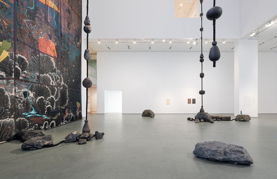 Installation view of the exhibition Otobong Nkanga: Cadence, October 10, 2024 - July 27, 2025. The Museum of Modern Art, New York. Photo: Emile Askey. Digital Image © 2024 The Museum of Modern Art, New York
