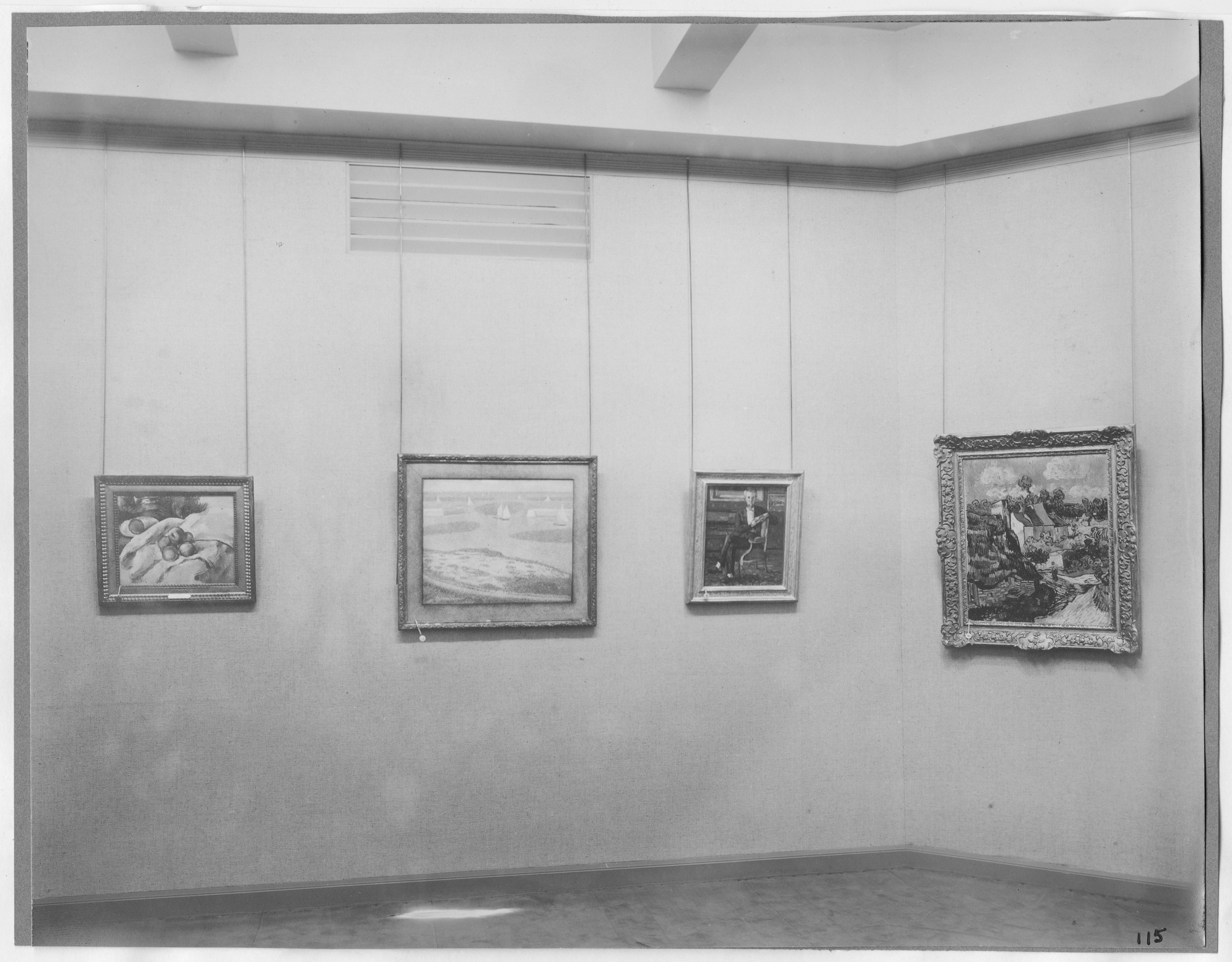 Installation view of *Cézanne, Gauguin, Seurat, van Gogh*, November 7–December 7, 1929