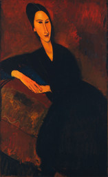 Amedeo Modigliani. Anna Zoborowska. 1917. Oil on canvas, 51 1/4 x 32" (130.2 x 81.3 cm). Lillie P. Bliss Collection