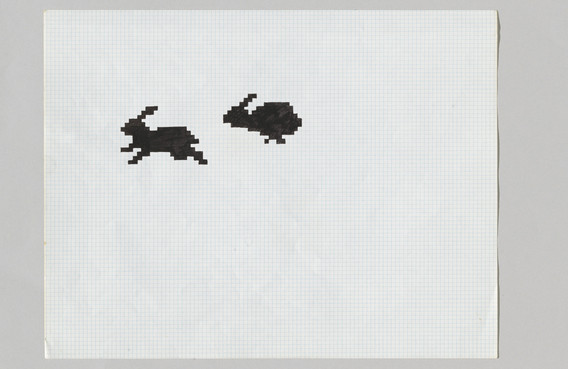 Susan Kare. Graphic icon sketch. 1982–1983. Pencil and ink on gridded paper, 11 x 8 1/2" (27.9 x 21.6 cm). The Museum of Modern Art, New York. Gift of the designer, jointly owned by the Museum of Modern Art, New York and the San Francisco Museum of Modern Art. © 2025 Susan Kare