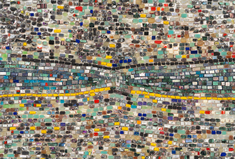 Jack Whitten. Quantum Wall, VIII (For Arshile Gorky, My First Love In Painting) (detail). 2017. Acrylic on canvas. Jack Whitten Estate. Courtesy the Estate and Hauser &amp; Wirth. © Jack Whitten Estate. Photo: Christopher Stach