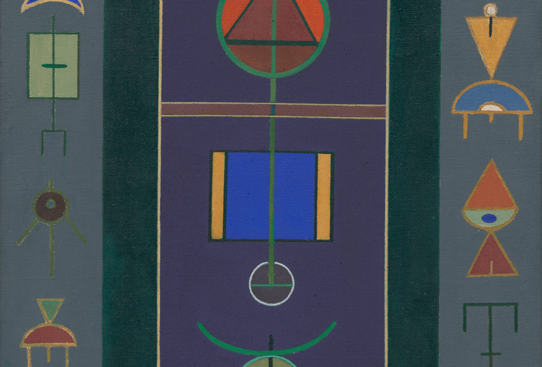 Rubem Valentim. Sin título. 1956–62. Oleo sobre lienzo. The Museum of Modern Art, New York. Donación de Patricia Phelps de Cisneros a través del Latin American and Caribbean Fund en honor de Lissette Stancioff