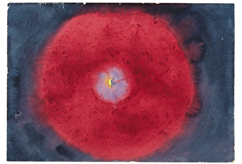 Hilma af Klint (Swedish, 1862–1944). Birch from the series On the Viewing of Flowers and Trees. 1922. Watercolor on paper, 6 11/16 × 9 13/16 in. (17 × 25 cm). The Hilma af Klint Foundation, Stockholm