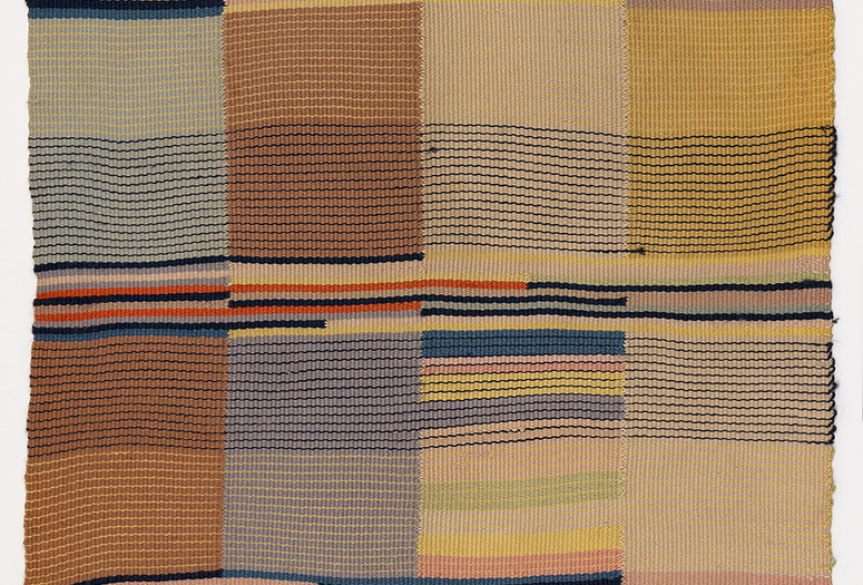 Image: Gunta Stölzl. Weaving (detail). c. 1928. Wool. The Museum of Modern Art, New York. Gift of Ted Chung and Committee on Architecture and Design Funds. © 2025 Artists Rights Society (ARS), New York/VG Bild-Kunst, Bonn