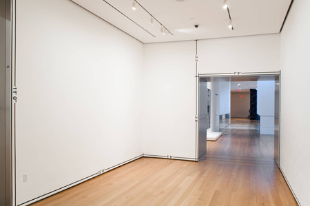 Installation view of the exhibition, Painting and Sculpture Changes 2009, The Museum of Modern Art, New York, January 1, 2009 - December 31, 2009. Photo: Thomas Griesel. Digital image © 2025 The Museum of Modern Art, New York. Shown: Mel Bochner. Measurement Room. 1969. Tape and Letraset. Dimensions variable. The Museum of Modern Art, New York. Committee on Painting and Sculpture Funds. 293.1997
