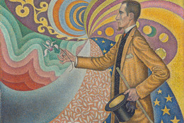 Paul Signac, Opus 217. Against the Enamel of a Background Rhythmic with Beats and Angles, Tones, and Tints, Portrait of M. Félix Fénéon in 1890, 1890, Oil on canvas. 29 x 36 1/2" (73.5 x 92.5 cm), The Museum of Modern Art, New York, Gift of Mr. and Mrs. David Rockefeller