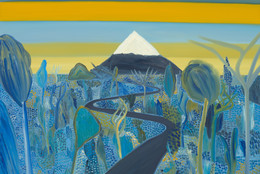Matthew Wong. Unknown Pleasures. 2019. Oil on canvas. 65 × 65" (165.1 × 165.1 cm). The Museum of Modern Art, New York. Gift of Monita and Raymond Wong in memory of their son Matthew Wong © 2025 Matthew Wong Foundation / Artists Rights Society (ARS), New York