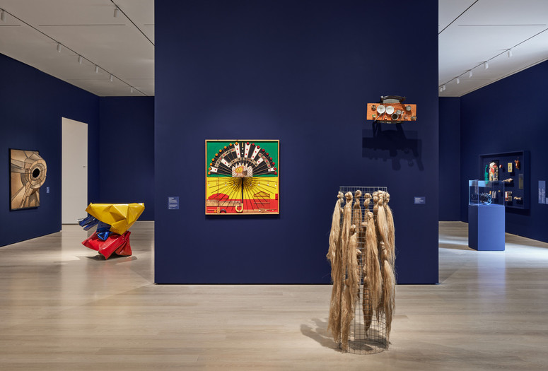 Installation view of Gallery 408: The Art of Assemblage, The Museum of Modern Art, New York, March 28, 2025–ongoing. Photo: Martin Parsekian