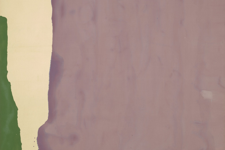 Helen Frankenthaler. Mauve District. 1966. Acrylic on canvas, 8' 7" x 7' 11" (261.5 x 241.2 cm). Mrs. Donald B. Straus Fund. © 2025 Helen Frankenthaler / Artists Rights Society (ARS), New York