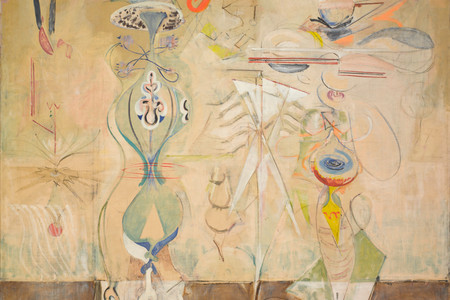 Mark Rothko. Slow Swirl at the Edge of the Sea. 1944. Oil on canvas, 6' 3 3/8" x 7' 3/4" (191.4 x 215.2 cm). The Museum of Modern Art, New York. Bequest of Mrs. Mark Rothko through The Mark Rothko Foundation, Inc. © 1998 Kate Rothko Prizel &amp; Christopher Rothko / Artists Rights Society (ARS), New York. Photo: Thomas Griesel