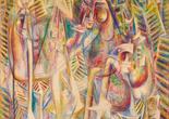 Wifredo Lam. Harpe astrale (Astral Harp). 1944. Oil on canvas. Private collection. © Wifredo Lam Estate, Adagp, Paris/ARS, New York 2025